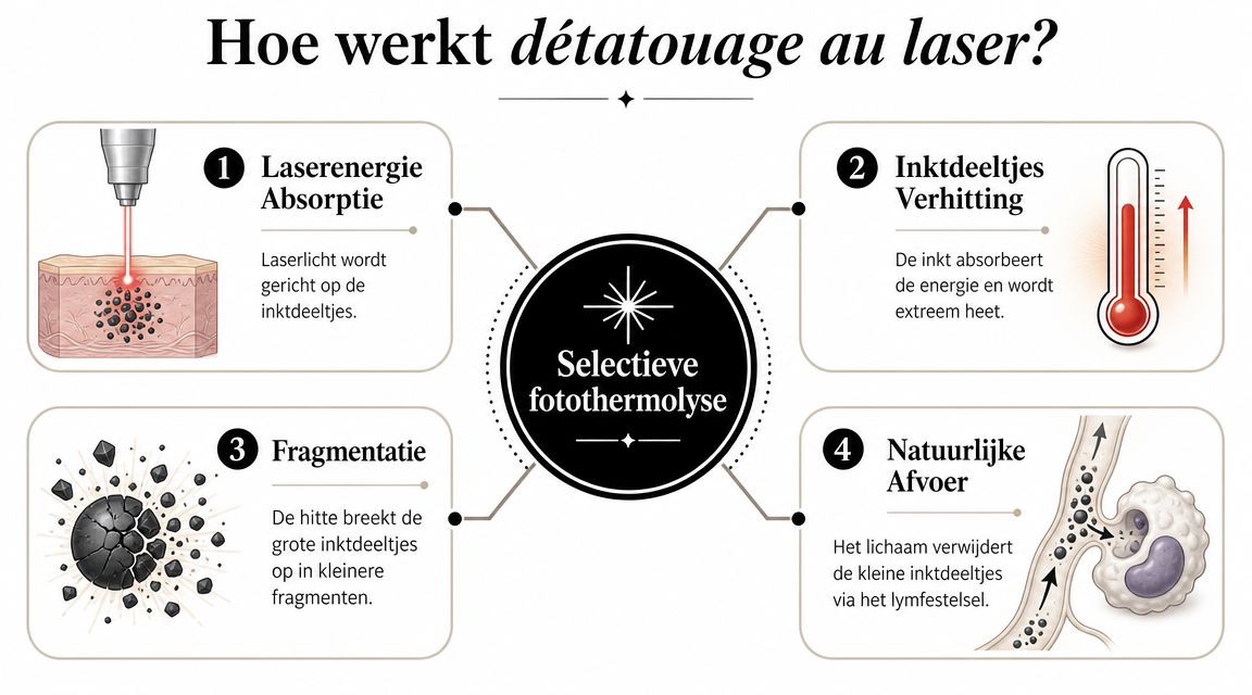 Hoe werkt détatouage au laser precies