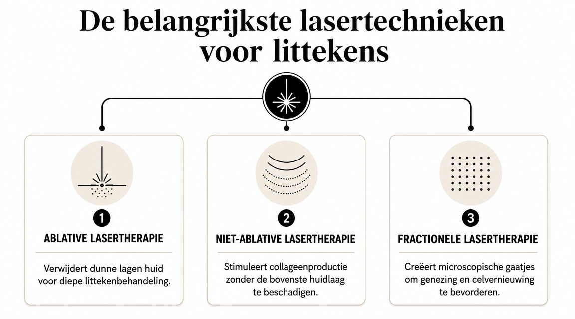 De belangrijkste lasertechnieken voor littekens