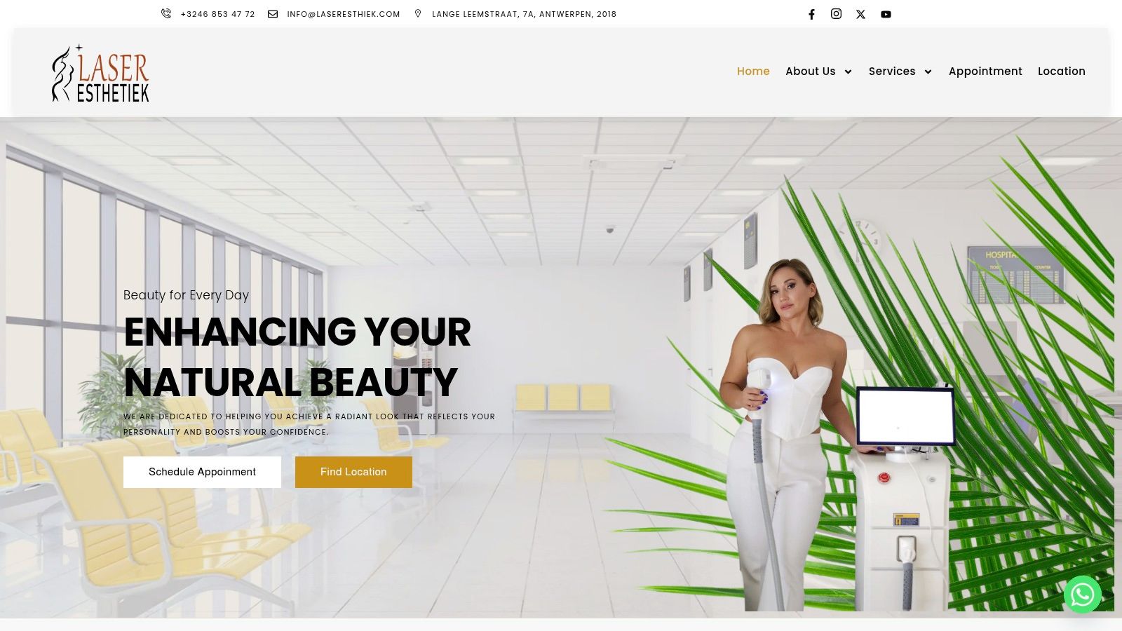 Screenshot from https://laseresthetiek.be
