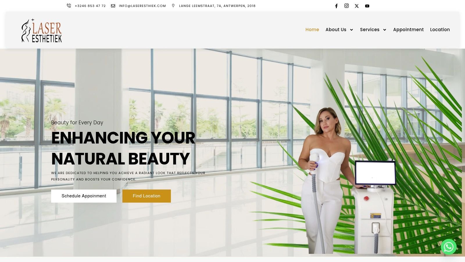 Screenshot from https://laseresthetiek.be